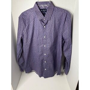 Original Penguin Men's Slim Fit Floral Print Button Down Shirt 16 1/2 32/33